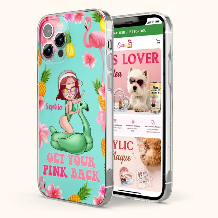 Custom Personalized Bikini Girl Phone Case - Gift Idea For Girl - Get Your Pink Back - Cases For iPhone/Samsung