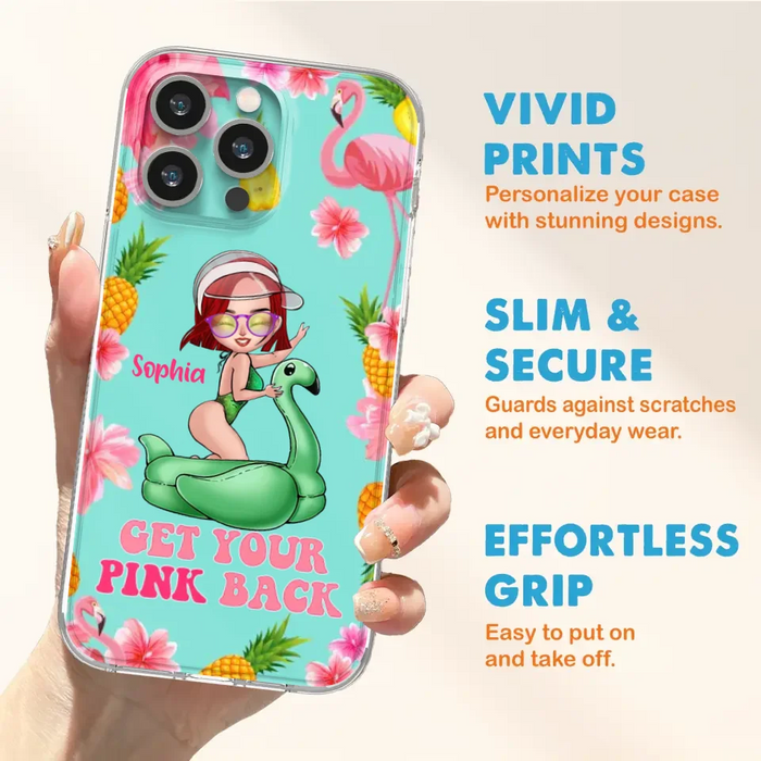 Custom Personalized Bikini Girl Phone Case - Gift Idea For Girl - Get Your Pink Back - Cases For iPhone/Samsung