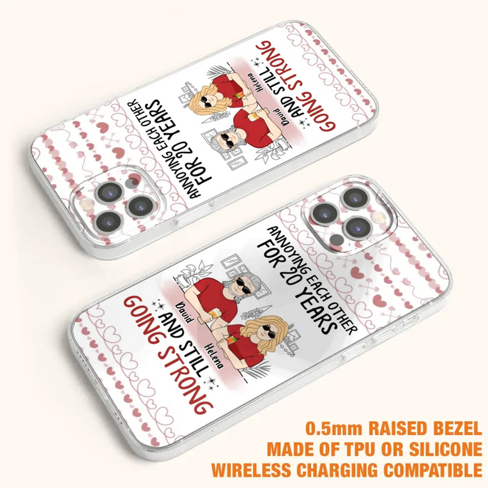 Custom Personalized Couple Phone Case - Best Gift Idea For Couple/Husband/Father's Day - Annoying Each Other For 20 Years And Still Going Strong - Case For iPhone/Samsung