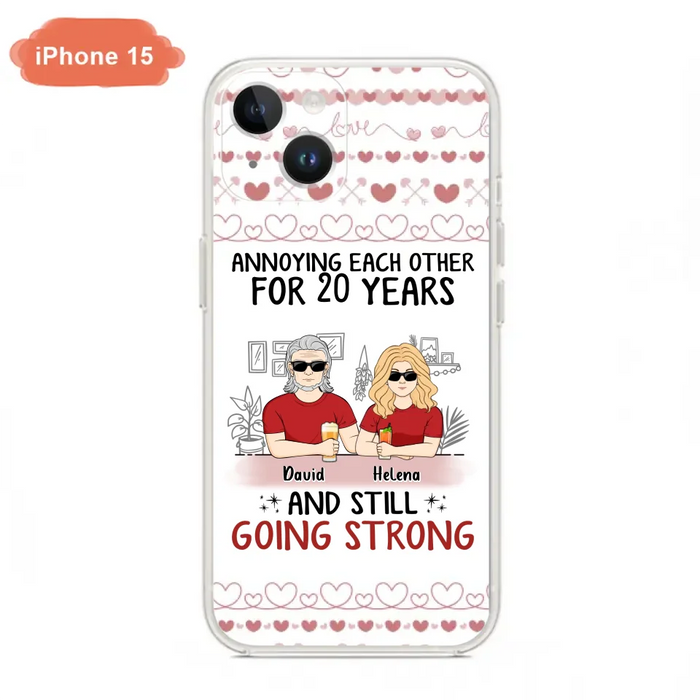 Custom Personalized Couple Phone Case - Best Gift Idea For Couple/Husband/Father's Day - Annoying Each Other For 20 Years And Still Going Strong - Case For iPhone/Samsung