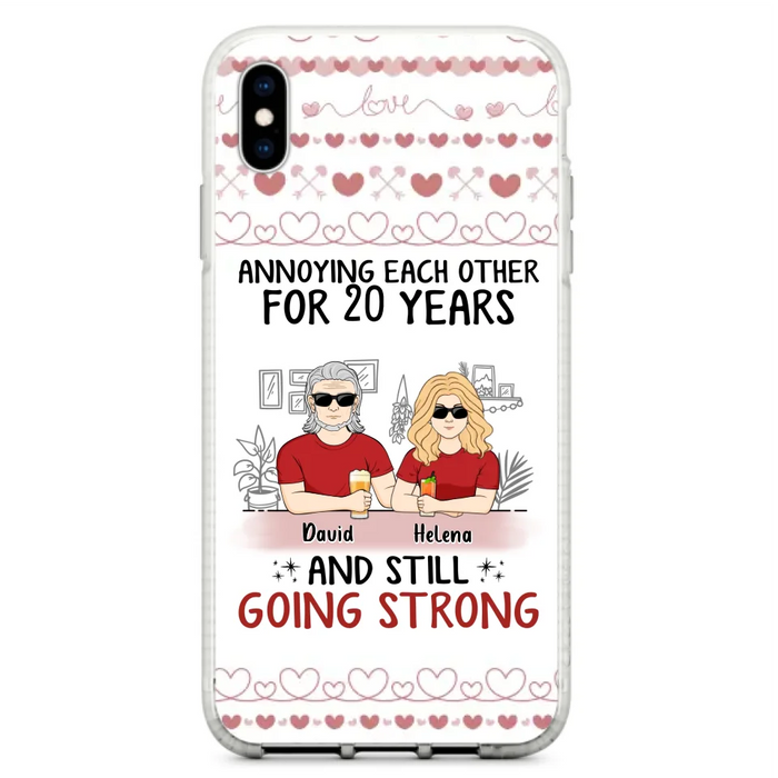 Custom Personalized Couple Phone Case - Best Gift Idea For Couple/Husband/Father's Day - Annoying Each Other For 20 Years And Still Going Strong - Case For iPhone/Samsung