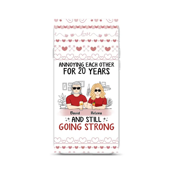 Custom Personalized Couple Phone Case - Best Gift Idea For Couple/Husband/Father's Day - Annoying Each Other For 20 Years And Still Going Strong - Case For iPhone/Samsung