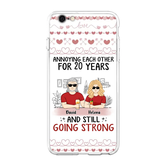 Custom Personalized Couple Phone Case - Best Gift Idea For Couple/Husband/Father's Day - Annoying Each Other For 20 Years And Still Going Strong - Case For iPhone/Samsung