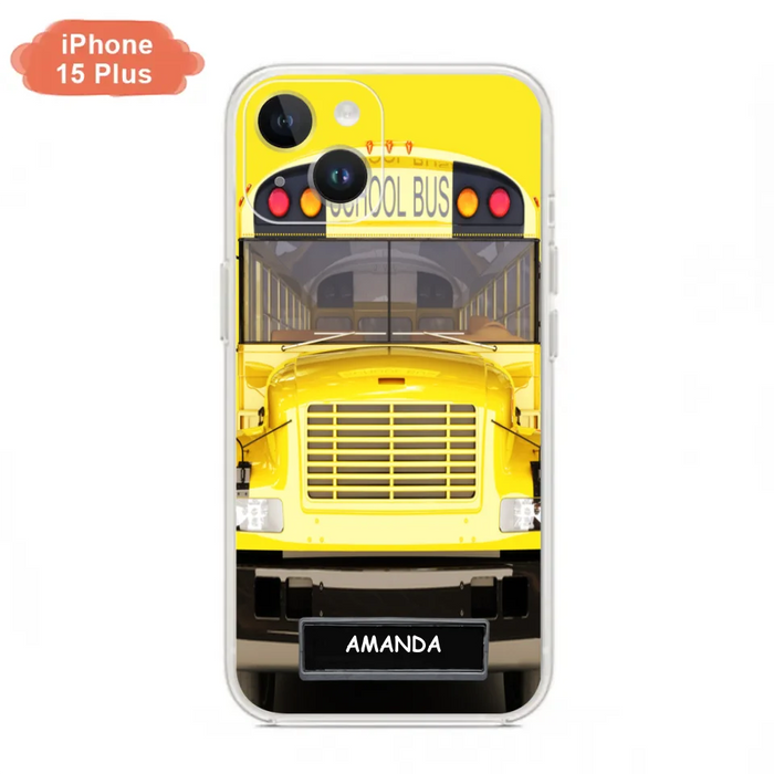 Custom Personalized School Bus Phone Case - Gift Idea For School Bus Lovers - Case For iPhone, Samsung and Xiaomi