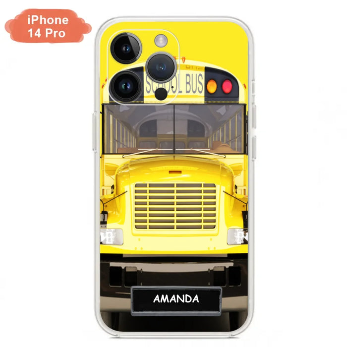 Custom Personalized School Bus Phone Case - Gift Idea For School Bus Lovers - Case For iPhone, Samsung and Xiaomi