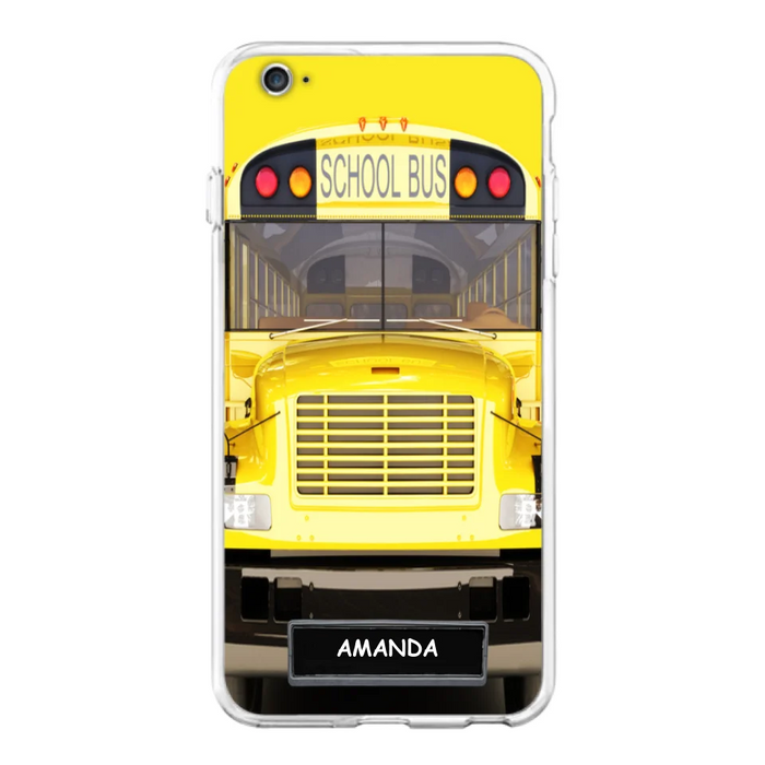 Custom Personalized School Bus Phone Case - Gift Idea For School Bus Lovers - Case For iPhone, Samsung and Xiaomi