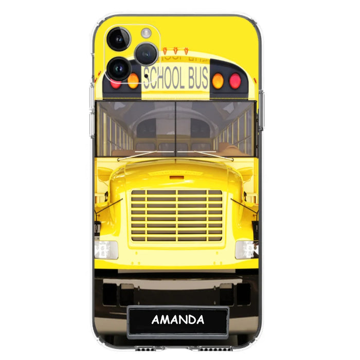 Custom Personalized School Bus Phone Case - Gift Idea For School Bus Lovers - Case For iPhone, Samsung and Xiaomi