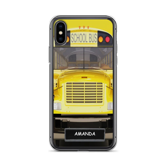 Custom Personalized School Bus Phone Case - Gift Idea For School Bus Lovers - Case For iPhone, Samsung and Xiaomi