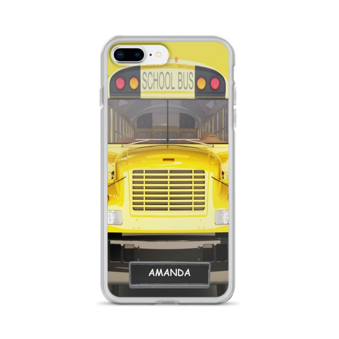 Custom Personalized School Bus Phone Case - Gift Idea For School Bus Lovers - Case For iPhone, Samsung and Xiaomi