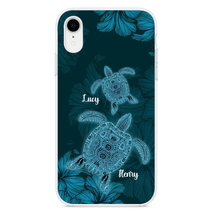 Custom Personalized Turtle Phone Case - Upto 6 Turtles - Case For iPhone, Samsung and Xiaomi