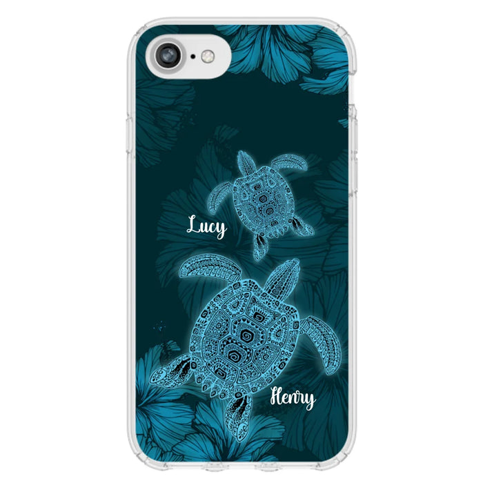 Custom Personalized Turtle Phone Case - Upto 6 Turtles - Case For iPhone, Samsung and Xiaomi