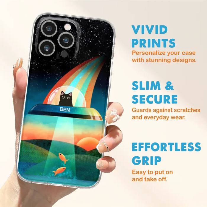 Custom Personalized Cat Phone Case - Gift For Cat Lovers - Case For iPhone, Samsung and Xiaomi with up to 3 Cats - EHTD0U