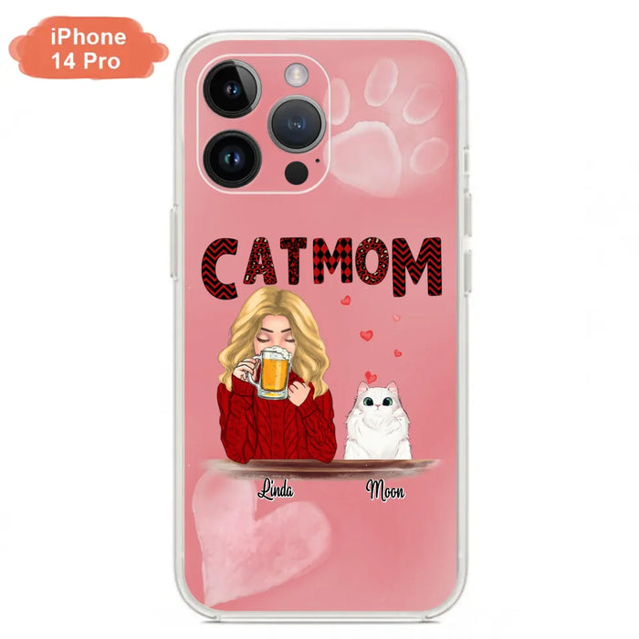 Custom Personalized Pet Mom Phone Case - Best Gift Idea For Pet Lovers With Upto 4 Pets - Case For iPhone, Samsung and Xiaomi