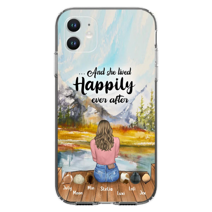 Personalized Dog Mom Phone Case - Up to 4 Dogs - And She Lived Happily Ever After