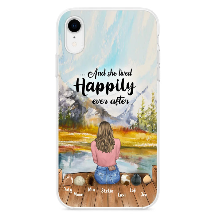 Personalized Dog Mom Phone Case - Up to 4 Dogs - And She Lived Happily Ever After