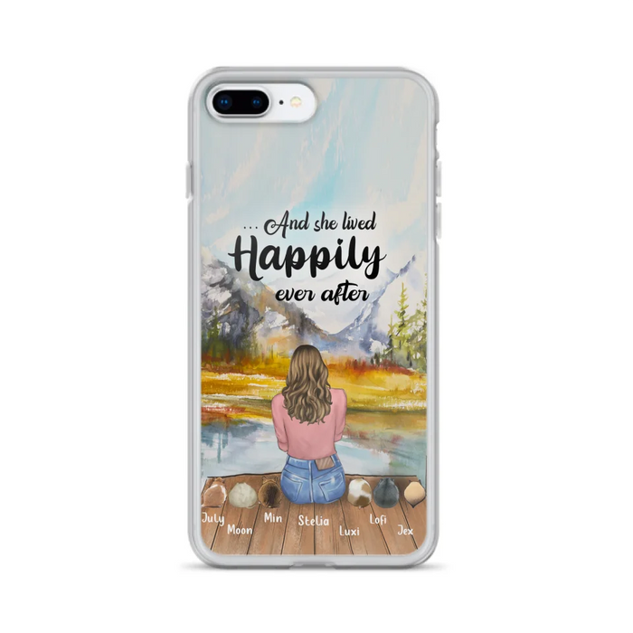 Personalized Dog Mom Phone Case - Up to 4 Dogs - And She Lived Happily Ever After