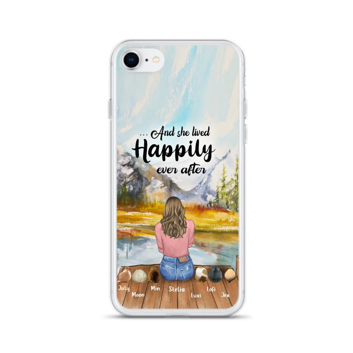 Personalized Dog Mom Phone Case - Up to 4 Dogs - And She Lived Happily Ever After