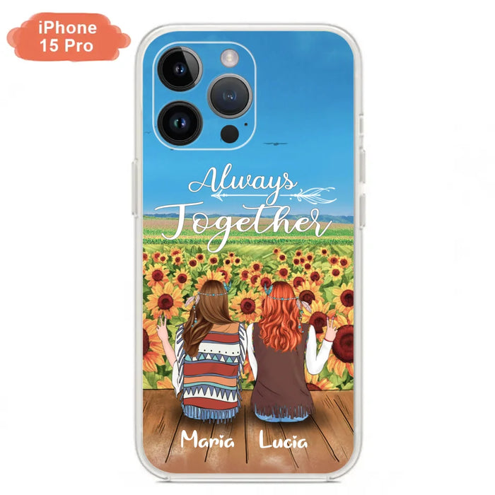 Personalized Hippie Friends Phone Case - Up to 3 Girls - Always Together - F8H385