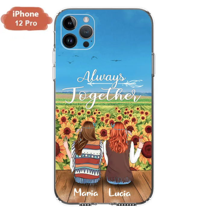 Personalized Hippie Friends Phone Case - Up to 3 Girls - Always Together - F8H385