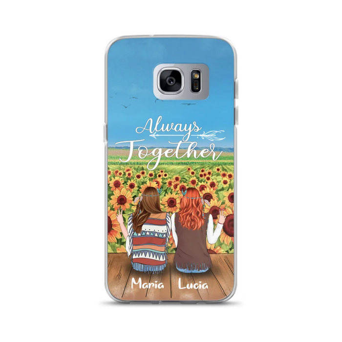 Personalized Hippie Friends Phone Case - Up to 3 Girls - Always Together - F8H385