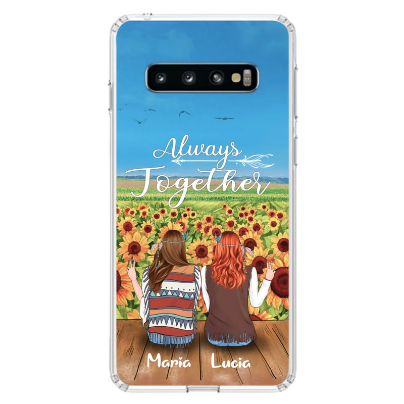 Personalized Hippie Friends Phone Case - Up to 3 Girls - Always Together - F8H385