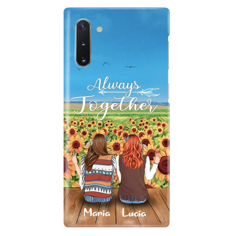 Personalized Hippie Friends Phone Case - Up to 3 Girls - Always Together - F8H385
