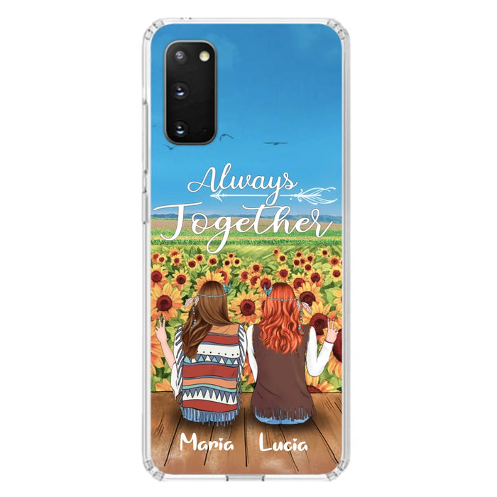 Personalized Hippie Friends Phone Case - Up to 3 Girls - Always Together - F8H385