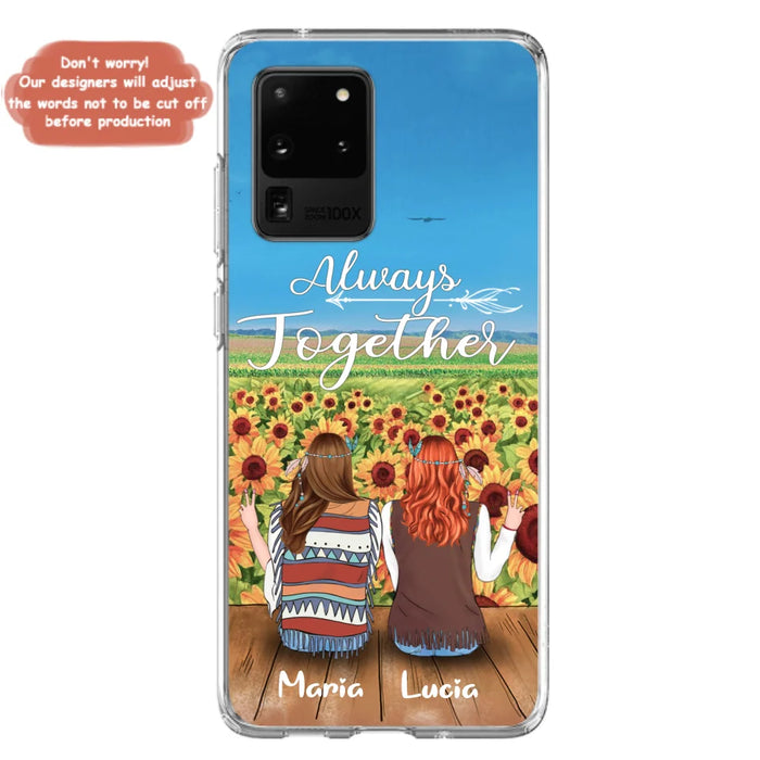 Personalized Hippie Friends Phone Case - Up to 3 Girls - Always Together - F8H385