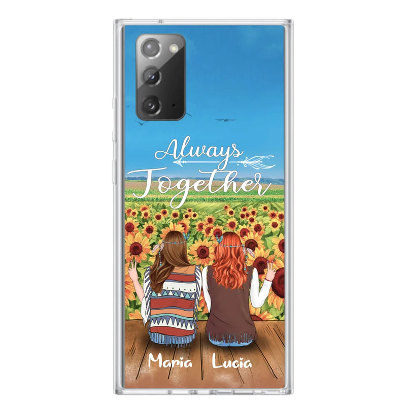 Personalized Hippie Friends Phone Case - Up to 3 Girls - Always Together - F8H385