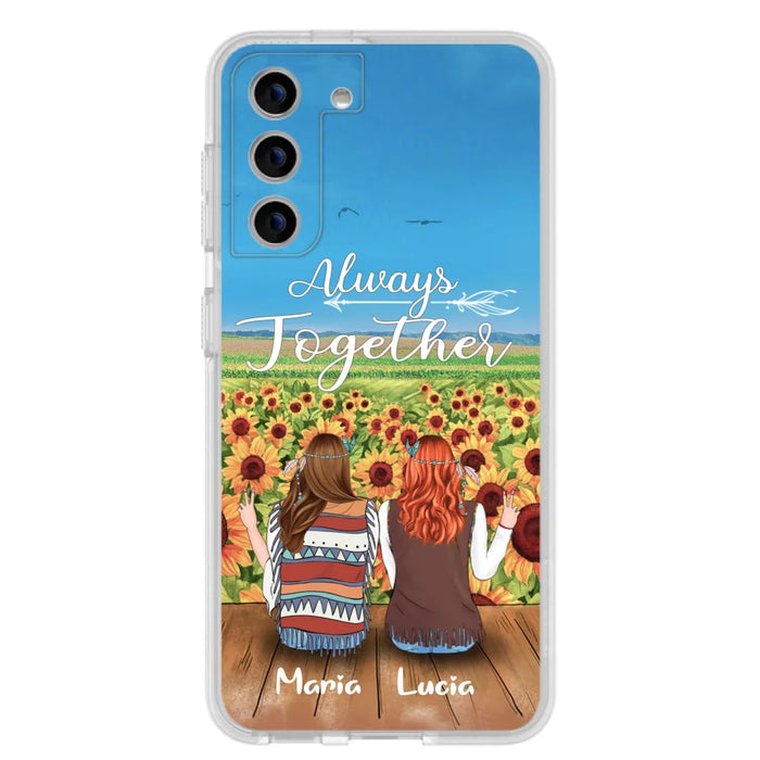 Personalized Hippie Friends Phone Case - Up to 3 Girls - Always Together - F8H385