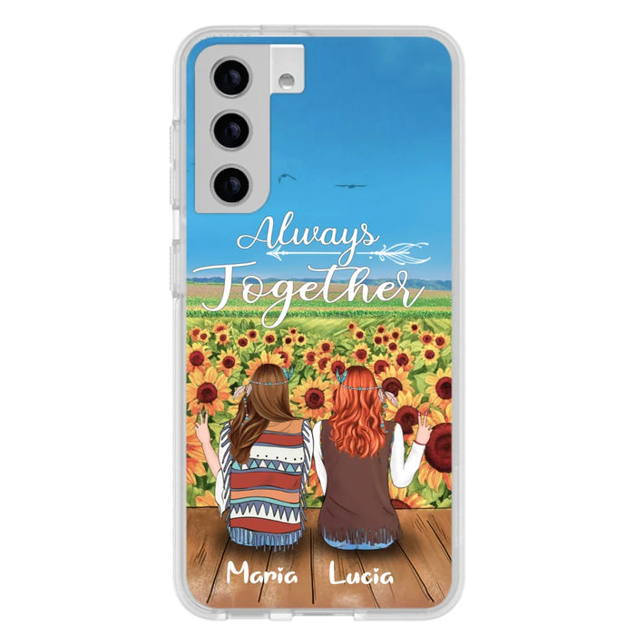 Personalized Hippie Friends Phone Case - Up to 3 Girls - Always Together - F8H385