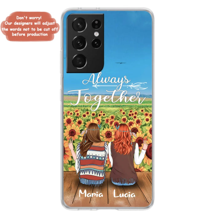 Personalized Hippie Friends Phone Case - Up to 3 Girls - Always Together - F8H385