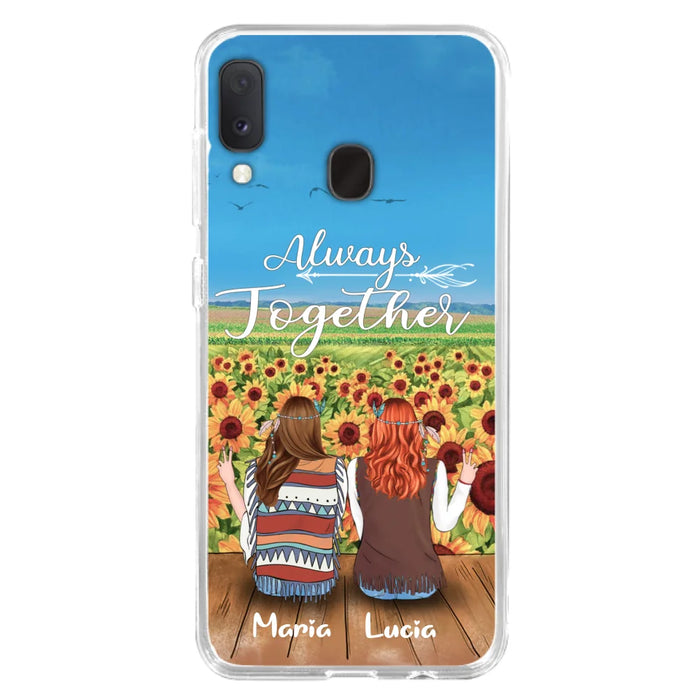 Personalized Hippie Friends Phone Case - Up to 3 Girls - Always Together - F8H385