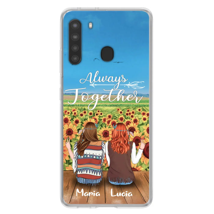 Personalized Hippie Friends Phone Case - Up to 3 Girls - Always Together - F8H385