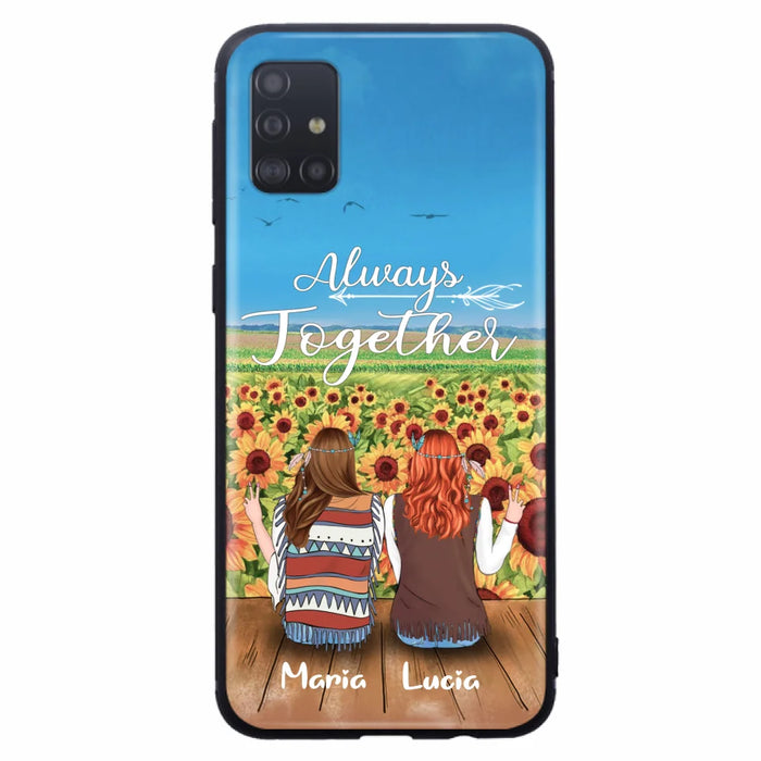 Personalized Hippie Friends Phone Case - Up to 3 Girls - Always Together - F8H385