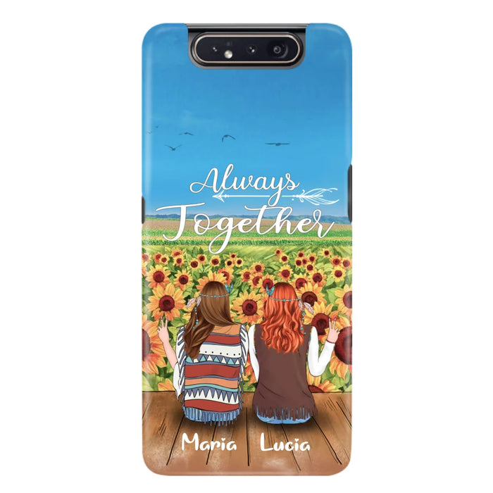 Personalized Hippie Friends Phone Case - Up to 3 Girls - Always Together - F8H385