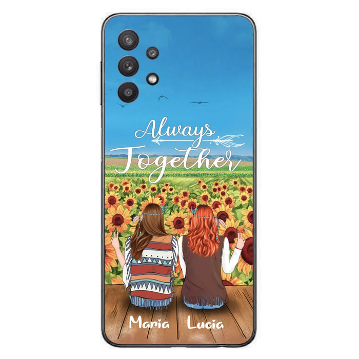 Personalized Hippie Friends Phone Case - Up to 3 Girls - Always Together - F8H385