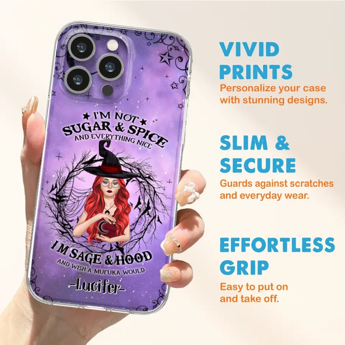 Custom Personalized Witch Phone Case - Best Halloween Gift Idea - I'm Not Sugar And Spice - Case For iPhone And Samsung - DFESX1