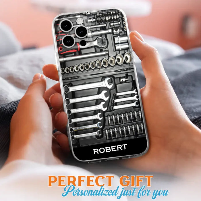 Custom Personalized Mechanic Toolbox Phone Case - Case For iPhone, Samsung And Xiaomi - RCT18X