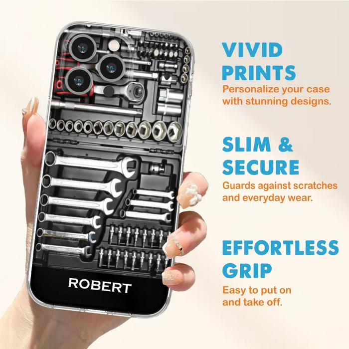 Custom Personalized Mechanic Toolbox Phone Case - Case For iPhone, Samsung And Xiaomi - RCT18X