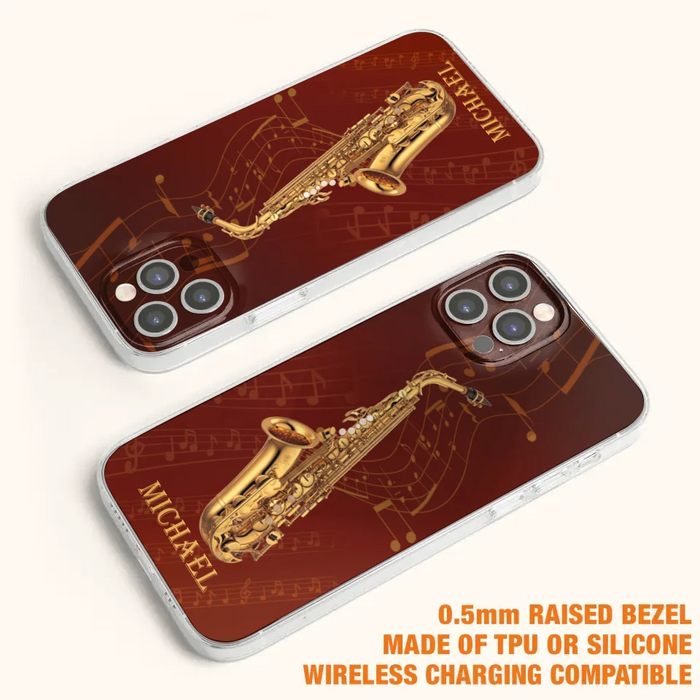 Custom Personalized Saxophone Phone Case For iPhone, Samsung and Xiaomi