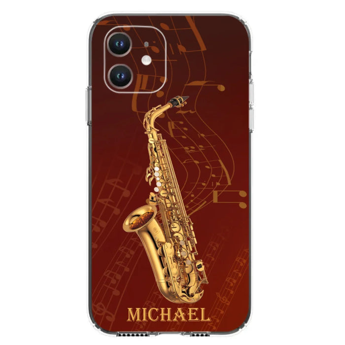 Custom Personalized Saxophone Phone Case For iPhone, Samsung and Xiaomi