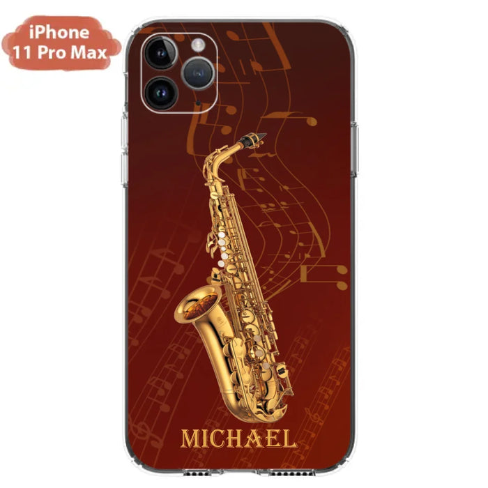 Custom Personalized Saxophone Phone Case For iPhone, Samsung and Xiaomi