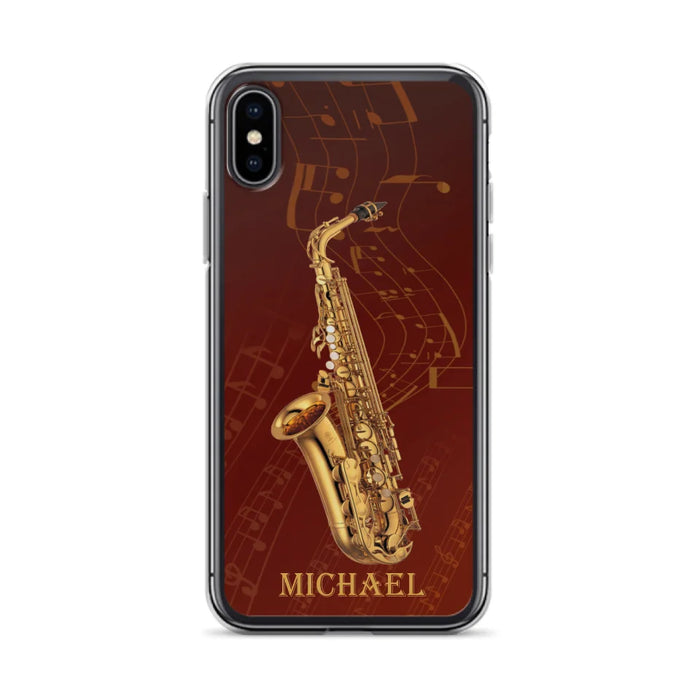 Custom Personalized Saxophone Phone Case For iPhone, Samsung and Xiaomi