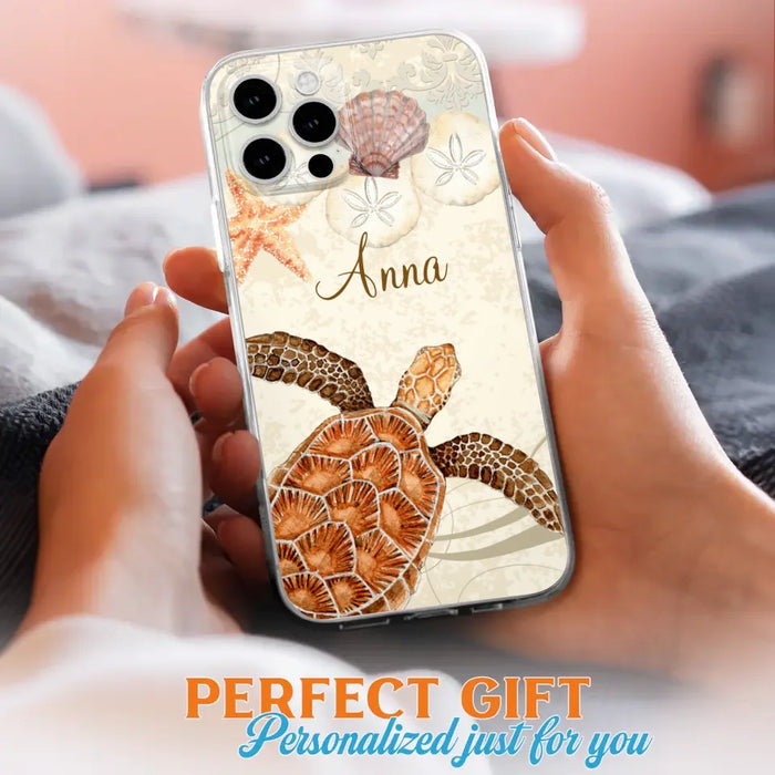 Custom Personalized Sea Turtle Phone Case - Best Gift For Turtle Lover's - Case For iPhone, Samsung and Xiaomi - DTJ0EN