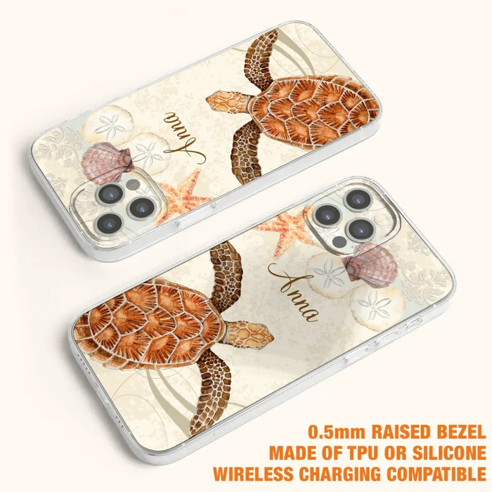 Custom Personalized Sea Turtle Phone Case - Best Gift For Turtle Lover's - Case For iPhone, Samsung and Xiaomi - DTJ0EN