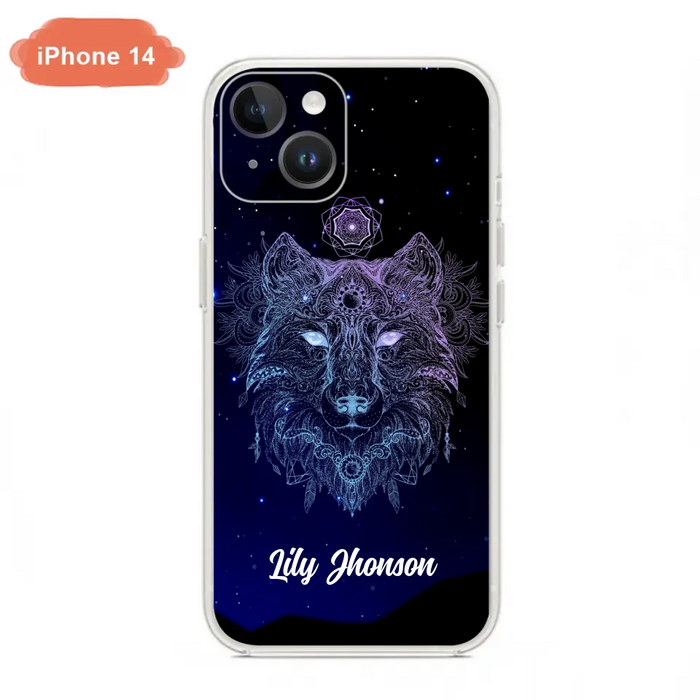 Custom Personalized Wolf Mandala Phone Case - Best Gift For Wolf Lover's - Case For iPhone, Samsung and Xiaomi - TOMO90