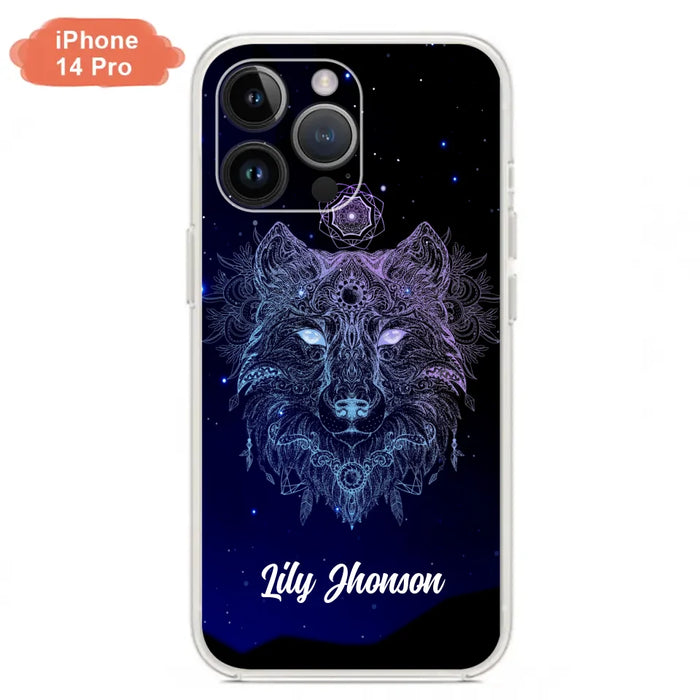 Custom Personalized Wolf Mandala Phone Case - Best Gift For Wolf Lover's - Case For iPhone, Samsung and Xiaomi - TOMO90