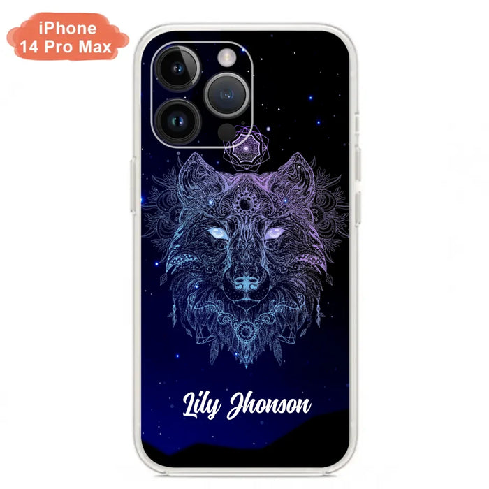 Custom Personalized Wolf Mandala Phone Case - Best Gift For Wolf Lover's - Case For iPhone, Samsung and Xiaomi - TOMO90