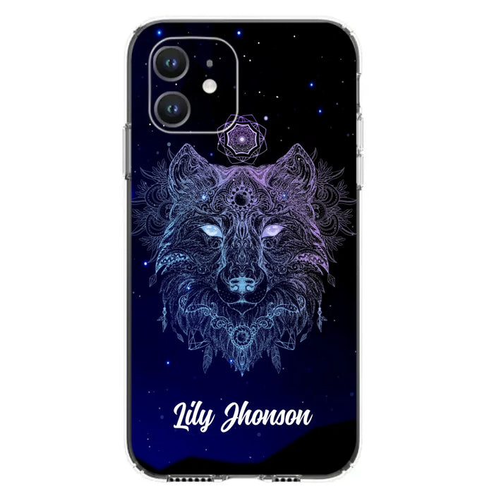 Custom Personalized Wolf Mandala Phone Case - Best Gift For Wolf Lover's - Case For iPhone, Samsung and Xiaomi - TOMO90